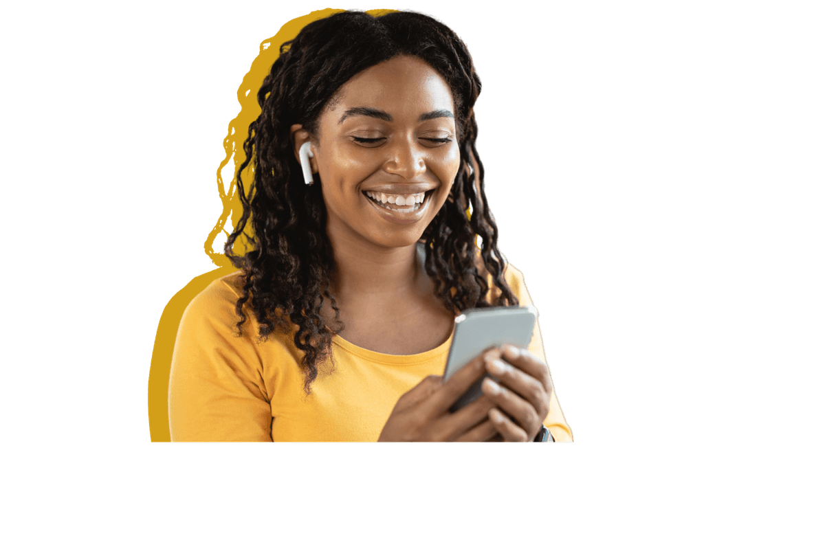 Girl holding phone